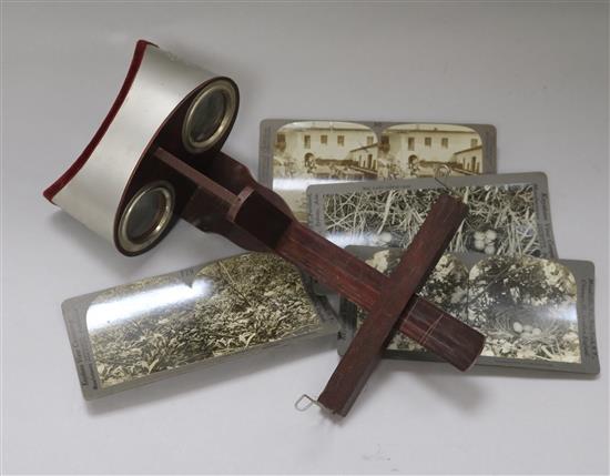 A stereoscope and stereoscopic photos